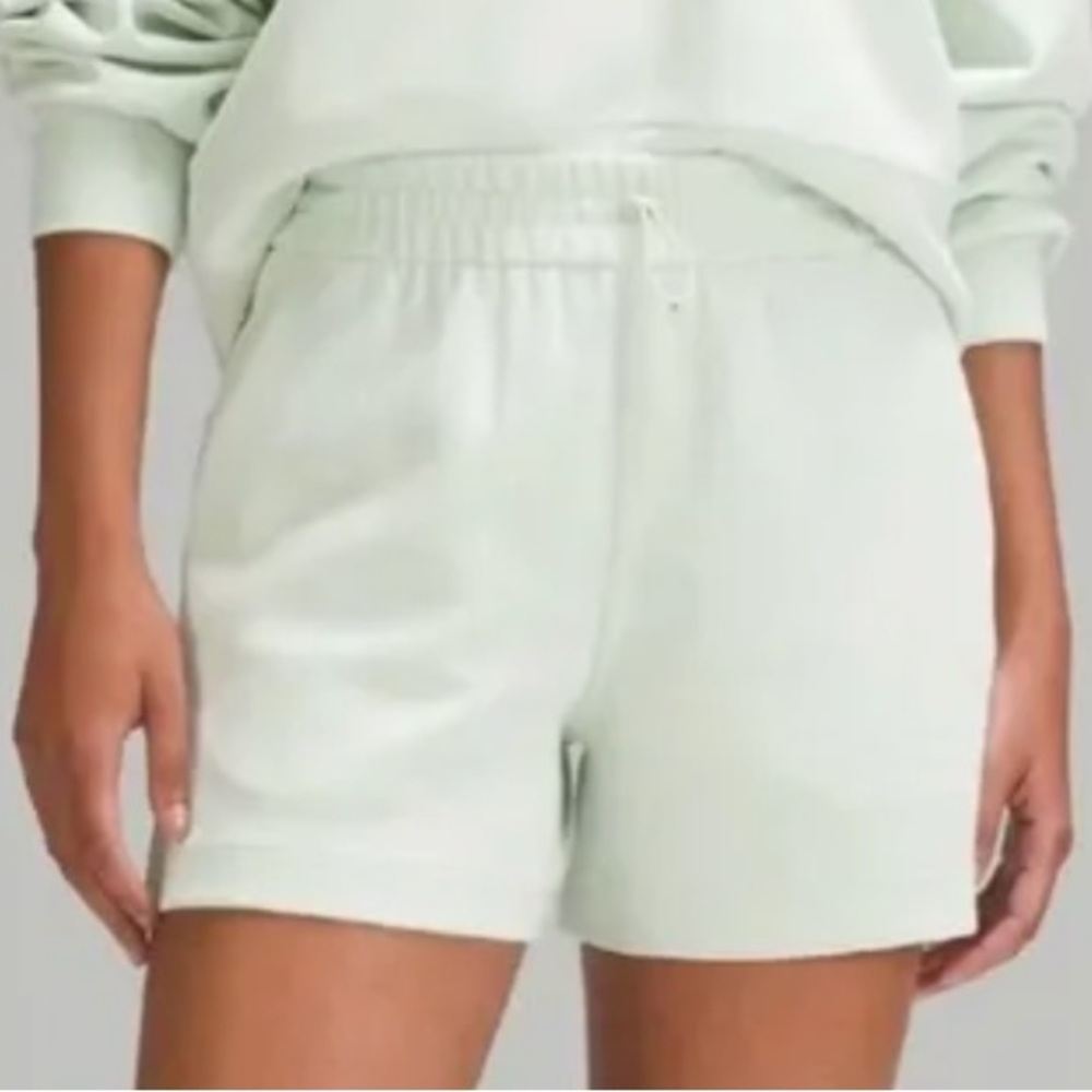 Lululemon Softstreme tank + short set light green